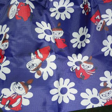 ムーミン くるくるエコバッグ ミイフラワーチラシ リトルミイ ショッピングバッグの画像