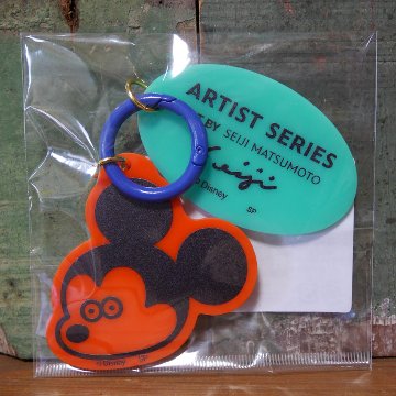 カラー アクリル キーホルダー ミッキーマウス フェイス ディズニー アーティストシリーズ 松本セイジ　アメリカン雑貨の画像