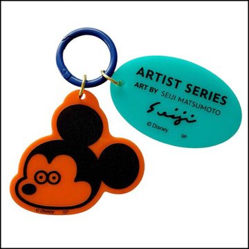 カラー アクリル キーホルダー ミッキーマウス フェイス ディズニー アーティストシリーズ 松本セイジ　アメリカン雑貨の画像
