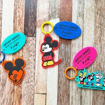 カラー アクリル キーホルダー ミッキーマウス フェイス ディズニー アーティストシリーズ 松本セイジ　アメリカン雑貨の画像