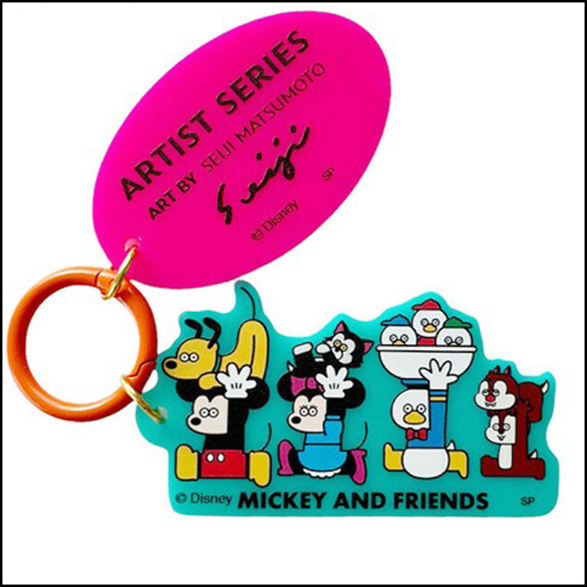カラー アクリル キーホルダー ミッキーマウス GO ディズニー アーティストシリーズ 松本セイジ　アメリカン雑貨の画像