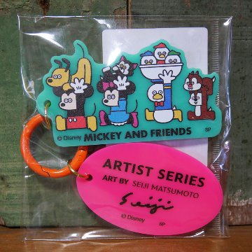 カラー アクリル キーホルダー ミッキーマウス GO ディズニー アーティストシリーズ 松本セイジ　アメリカン雑貨の画像