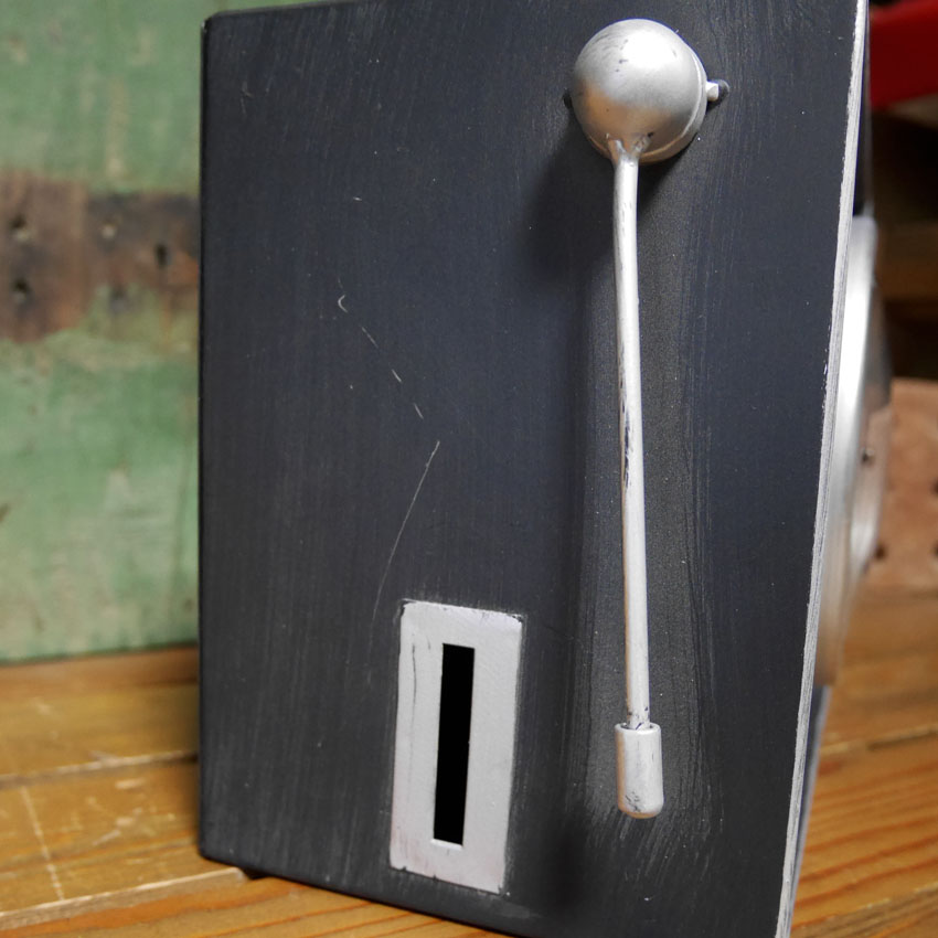 ビンテージ テーブルクロック ラジオ 貯金箱 置時計 バンク アントレックス アメリカン雑貨の画像