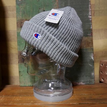 チャンピオン ニット帽 Champion ニットキャップ リブ編み アメカジ　アメリカン雑貨の画像