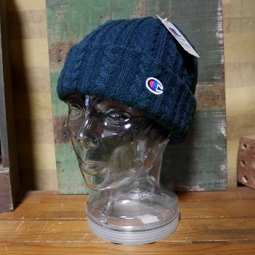 チャンピオン ニット帽 Champion ニットキャップ ケーブル編 ワッチ アメカジ　アメリカン雑貨の画像