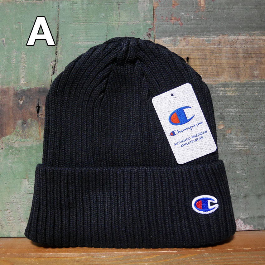 チャンピオン ニット帽 Champion ニットキャップ メンズ レディース アメカジ　アメリカン雑貨の画像