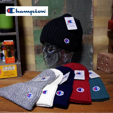 チャンピオン ニット帽 Champion ニットキャップ メンズ レディース アメカジ　アメリカン雑貨の画像