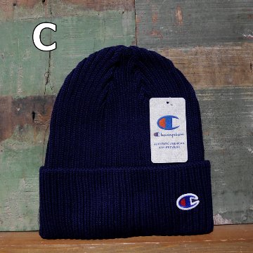チャンピオン ニット帽 Champion ニットキャップ メンズ レディース アメカジ　アメリカン雑貨の画像