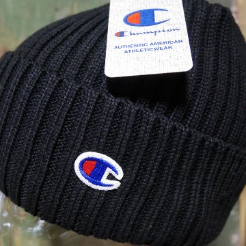 チャンピオン ニット帽 Champion ニットキャップ メンズ レディース アメカジ　アメリカン雑貨の画像