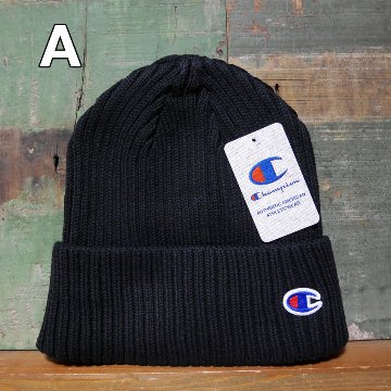チャンピオン ニット帽 Champion ニットキャップ メンズ レディース アメカジ　アメリカン雑貨の画像