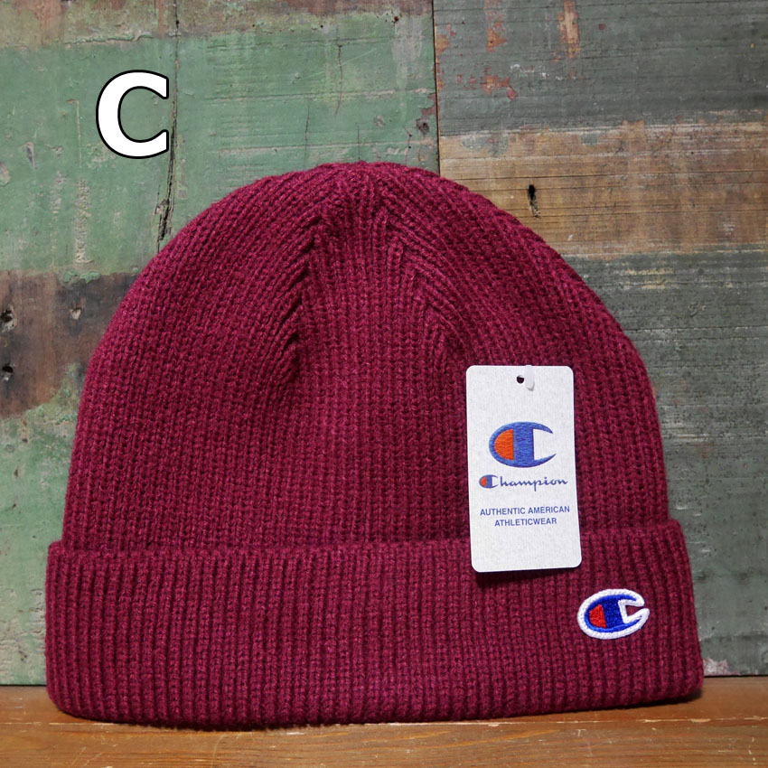 チャンピオン ニット帽 Champion ニットキャップ メンズ レディース アメカジ　アメリカン雑貨の画像