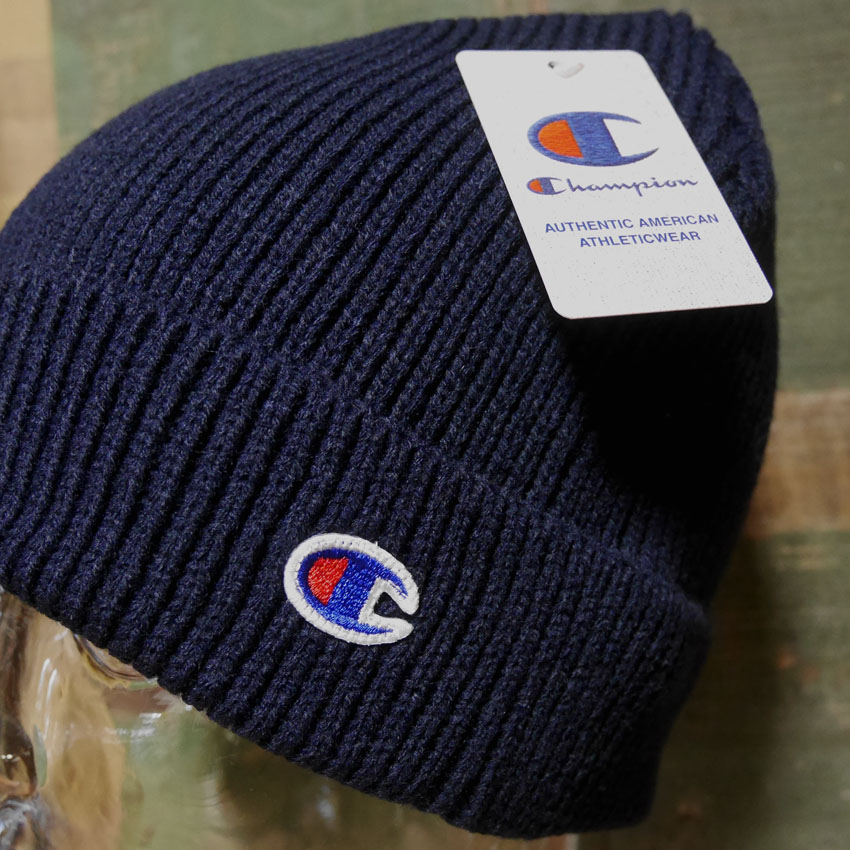 チャンピオン ニット帽 Champion ニットキャップ メンズ レディース アメカジ　アメリカン雑貨の画像