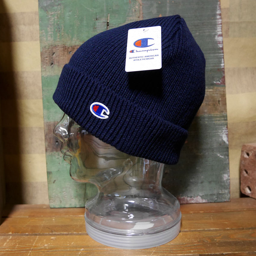 チャンピオン ニット帽 Champion ニットキャップ メンズ レディース アメカジ　アメリカン雑貨の画像