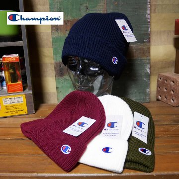 チャンピオン ニット帽 Champion ニットキャップ メンズ レディース アメカジ　アメリカン雑貨の画像