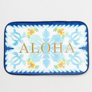 ハワイアン マーラエフロアマット HONU QUILT インテリアマット バスマット ホヌ フロアマット　玄関マット　アメリカン雑貨の画像