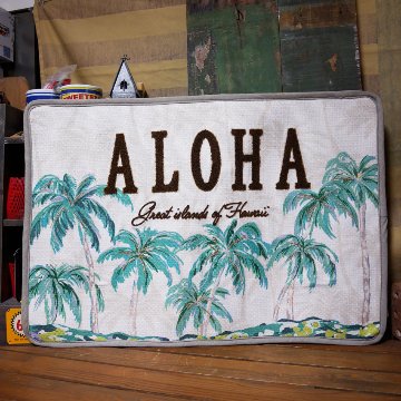 カームハワイマット BEIGE ハワイアン インテリアマット バスマット  フロアマット　玄関マット　アメリカン雑貨の画像