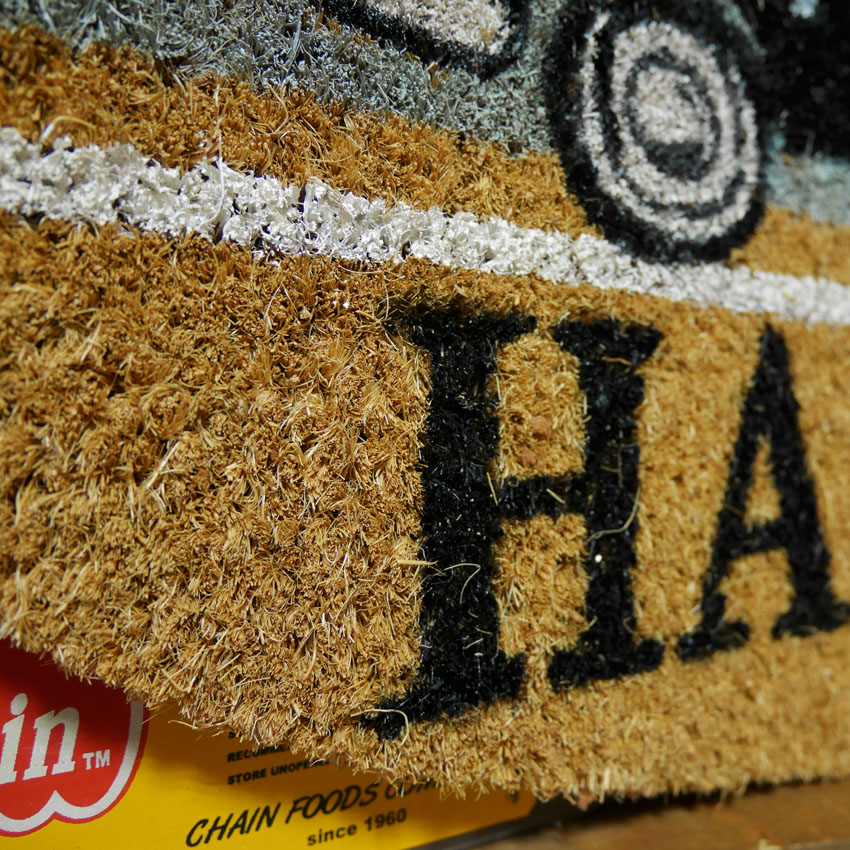 ニウアミマット Coir mat 半円型 コイヤーマット BUS HAWAII SURF VACATIONS ウェルカム 玄関マット の画像