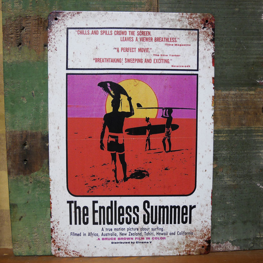 THE ENDLESS SUMMER ハワイアン ティンサインプレート A4 ブリキ看板 エンドレスサマー   アメリカン雑貨の画像