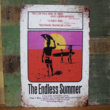 THE ENDLESS SUMMER ハワイアン ティンサインプレート A4 ブリキ看板 エンドレスサマー   アメリカン雑貨の画像
