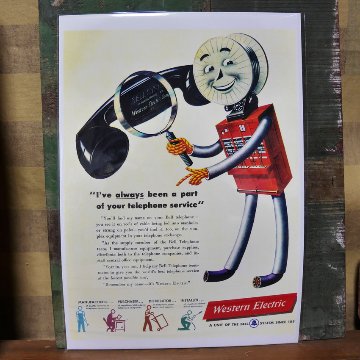アメリカンポスター【ウェスタンエレクトリック】キャラクターポスター　アメリカン雑貨の画像