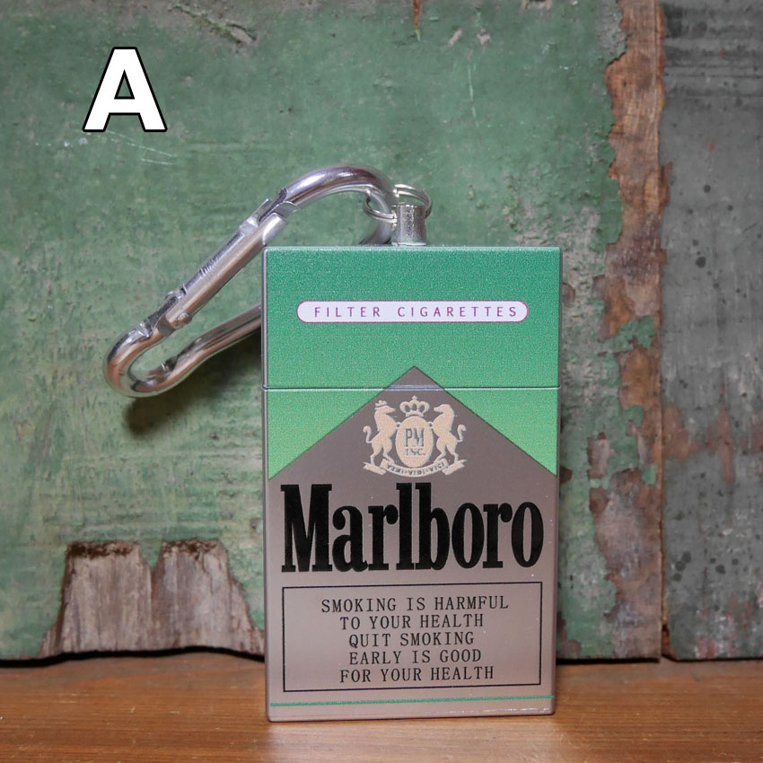 タバコ箱型 携帯灰皿 キーホルダー 灰皿 キャメル マルボロメンソール　灰皿の画像