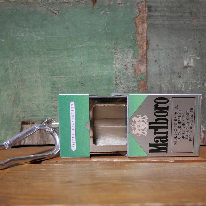 タバコ箱型 携帯灰皿 キーホルダー 灰皿 キャメル マルボロメンソール　灰皿の画像