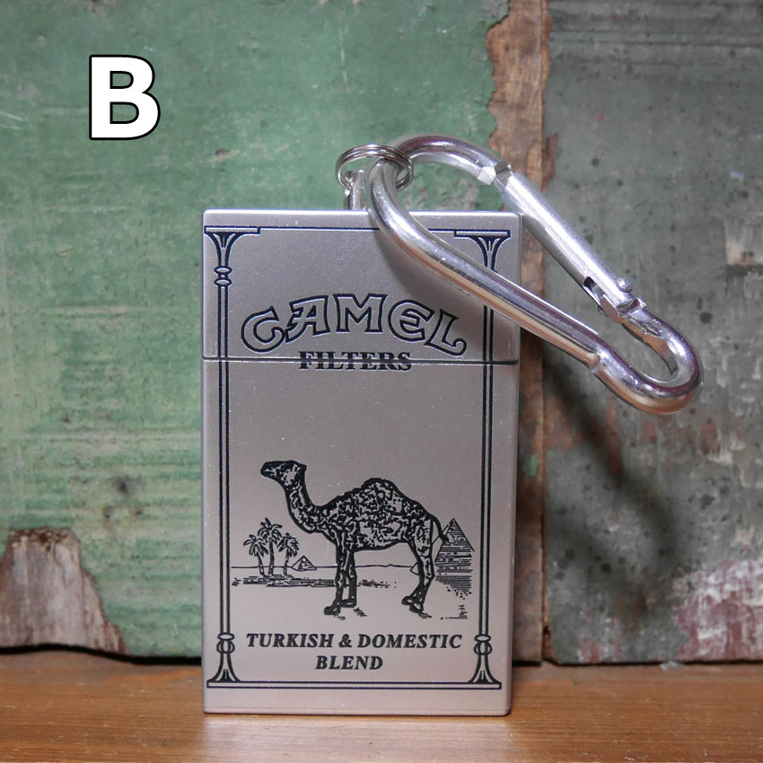 タバコ箱型 携帯灰皿 キーホルダー 灰皿 キャメル マルボロメンソール　灰皿の画像