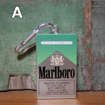 タバコ箱型 携帯灰皿 キーホルダー 灰皿 キャメル マルボロメンソール　灰皿の画像