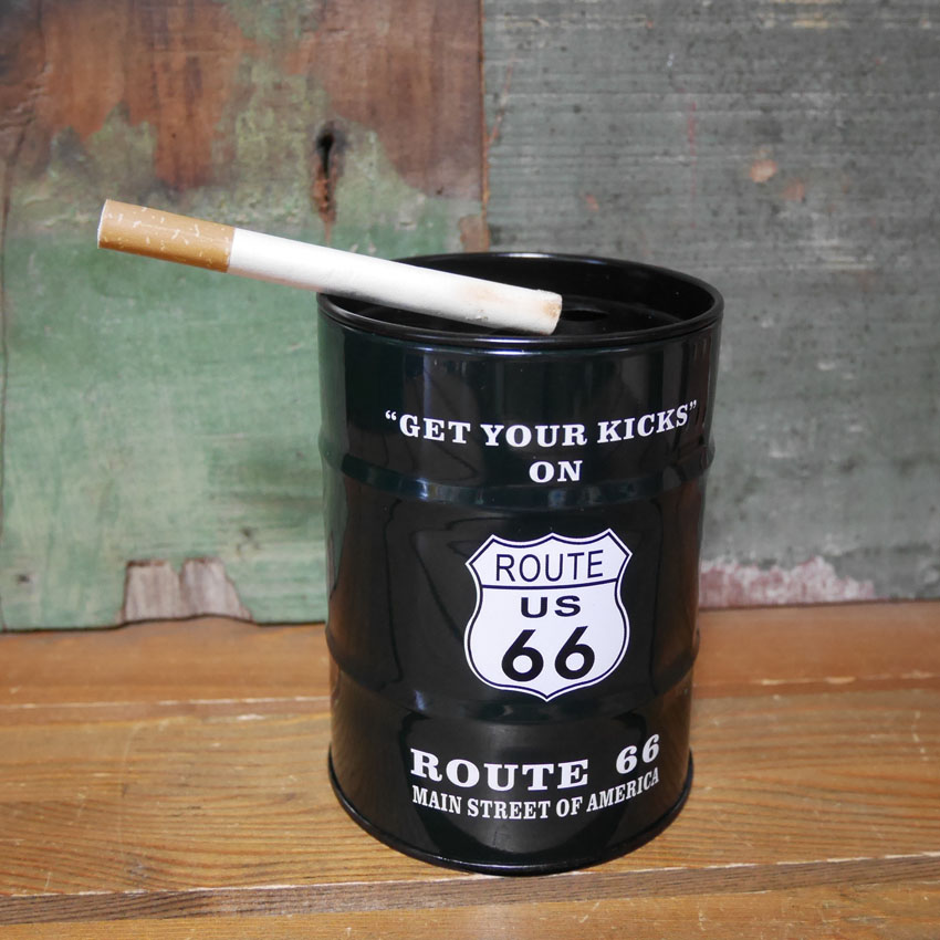 ドラム缶 卓上 灰皿 アメリカン雑貨 スチール アッシュトレイ アメリカン雑貨の画像