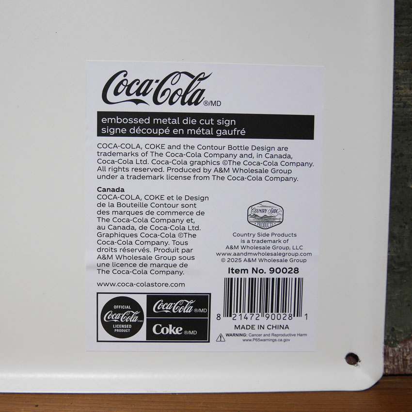 ダイカット エンボスメタルサイン Coca-Cola ベンディンマシーン コカコーラ ブリキ看板 アメリカン雑貨　の画像
