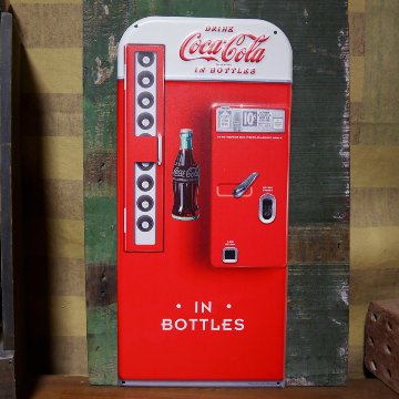 ダイカット エンボスメタルサイン Coca-Cola ベンディンマシーン コカコーラ ブリキ看板 アメリカン雑貨　の画像