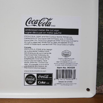 ダイカット エンボスメタルサイン Coca-Cola ベンディンマシーン コカコーラ ブリキ看板 アメリカン雑貨　の画像