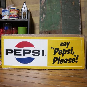 アメリカン エンボス メタルサイン ペプシコーラ ブリキ看板 PEPSI  サイン看板 アメリカン雑貨の画像
