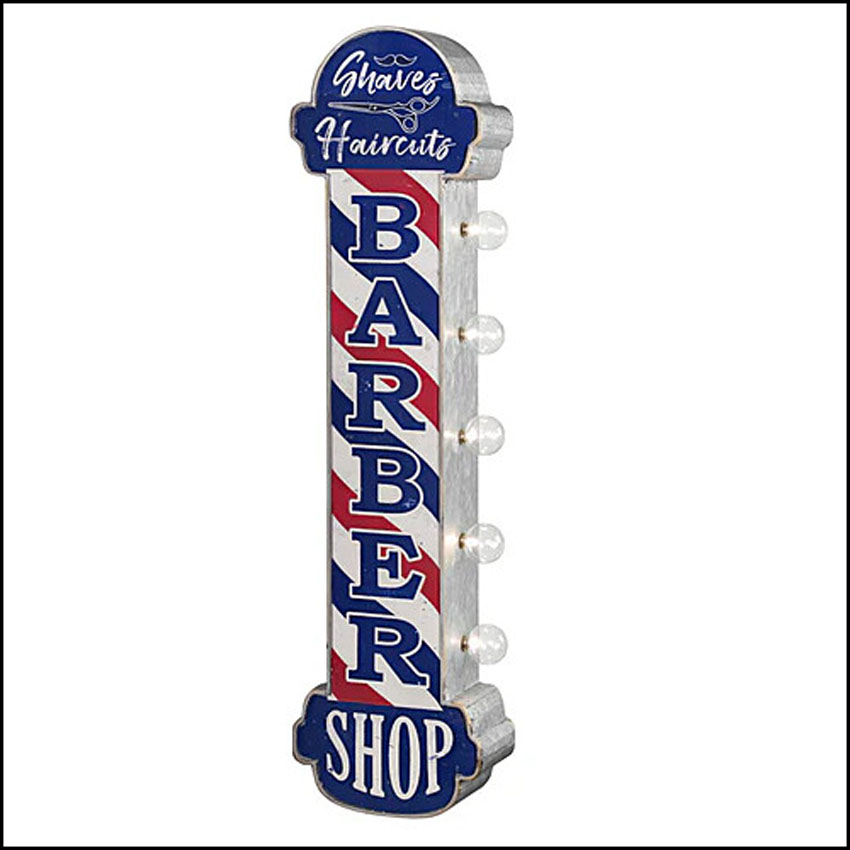 オフ ザ ウォール LED サイン BARBER SHOP 散髪屋 バーバーショップ LED サイン アメリカン雑貨の画像