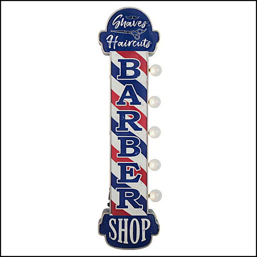 オフ ザ ウォール LED サイン BARBER SHOP 散髪屋 バーバーショップ LED サイン アメリカン雑貨の画像