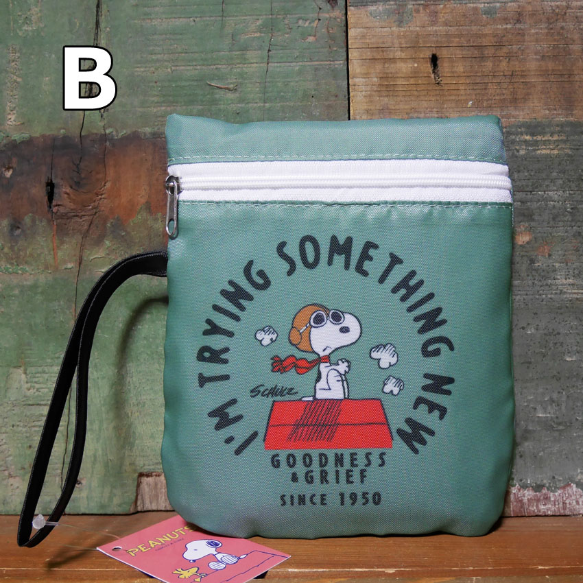 スヌーピー コンパクト エコバッグ SNOOPY ショッピングバッグ アメリカン雑貨の画像