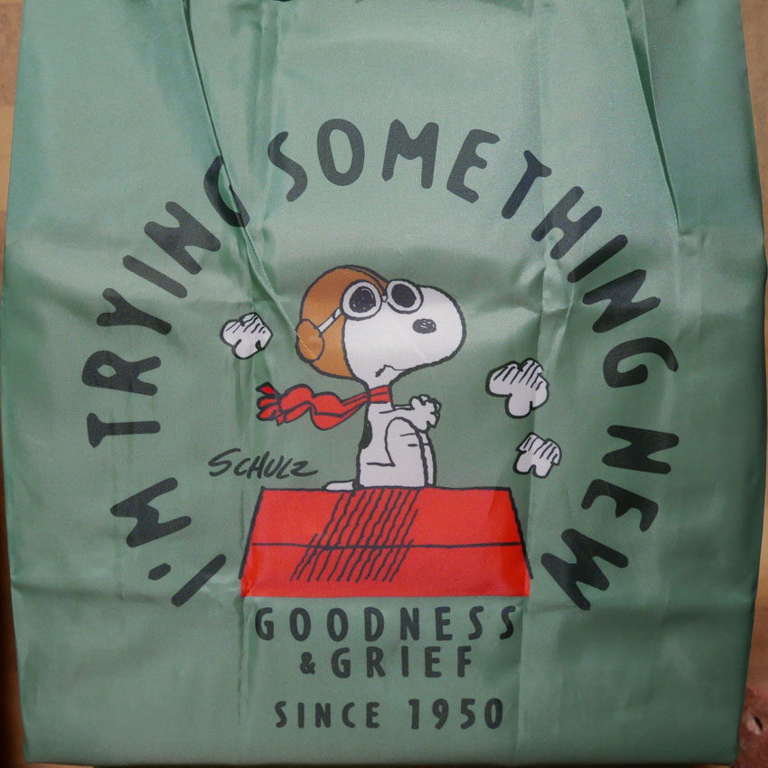 スヌーピー コンパクト エコバッグ SNOOPY ショッピングバッグ アメリカン雑貨の画像