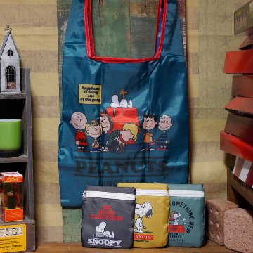 スヌーピー コンパクト エコバッグ SNOOPY ショッピングバッグ アメリカン雑貨の画像