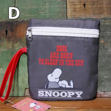 スヌーピー コンパクト エコバッグ SNOOPY ショッピングバッグ アメリカン雑貨の画像
