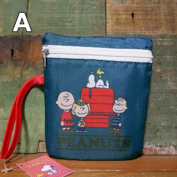 スヌーピー コンパクト エコバッグ SNOOPY ショッピングバッグ アメリカン雑貨の画像