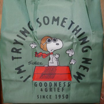 スヌーピー コンパクト エコバッグ SNOOPY ショッピングバッグ アメリカン雑貨の画像