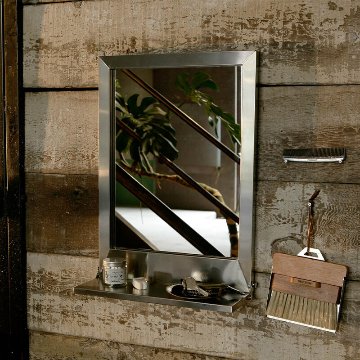 DULTON (ダルトン) ステンレススチール フレームミラー  鏡 ウォールミラー アメリカン雑貨の画像