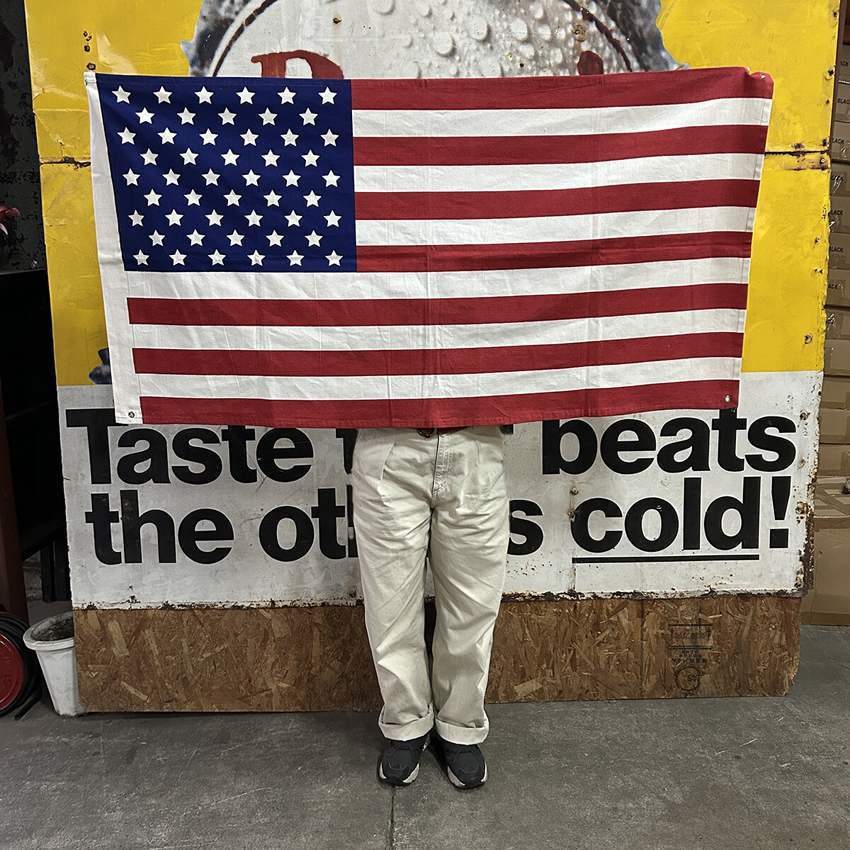 コットンフラッグ タペストリー LUBRICATION ペンズオイル USA アメリカン雑貨の画像