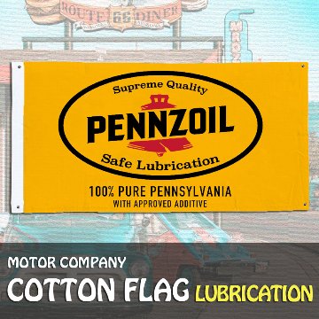 コットンフラッグ タペストリー LUBRICATION ペンズオイル USA アメリカン雑貨の画像