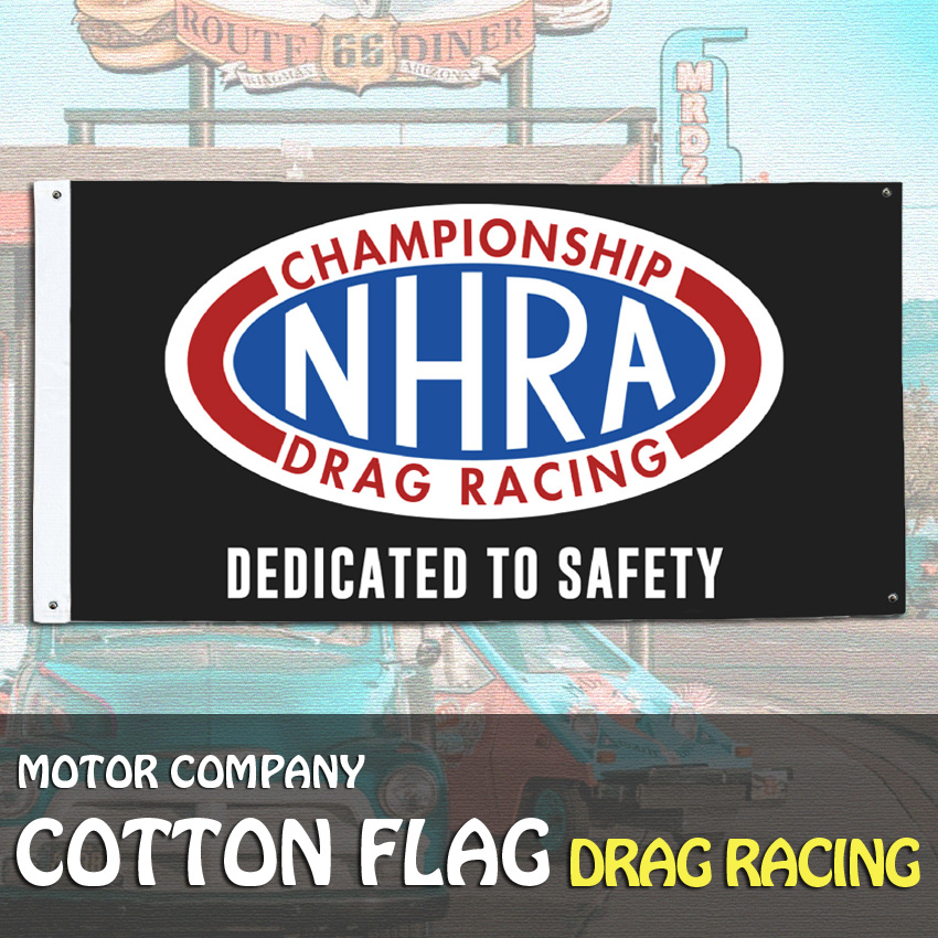 コットンフラッグ タペストリーDRAG RACING NHRA アメリカン雑貨の画像