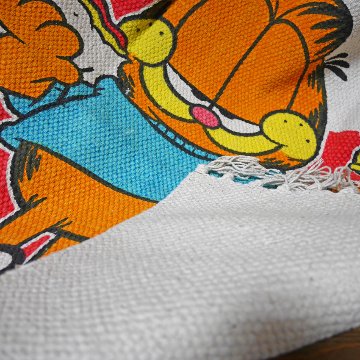 ガーフィールド コットンマット レッド GARFIELD インテリアマット　玄関マット　バスマット　アメリカン雑貨の画像