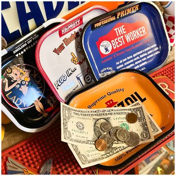 ブリキ アメリカン ミニ ティン トレイ キャッシュトレイ インテリアアメリカン雑貨の画像