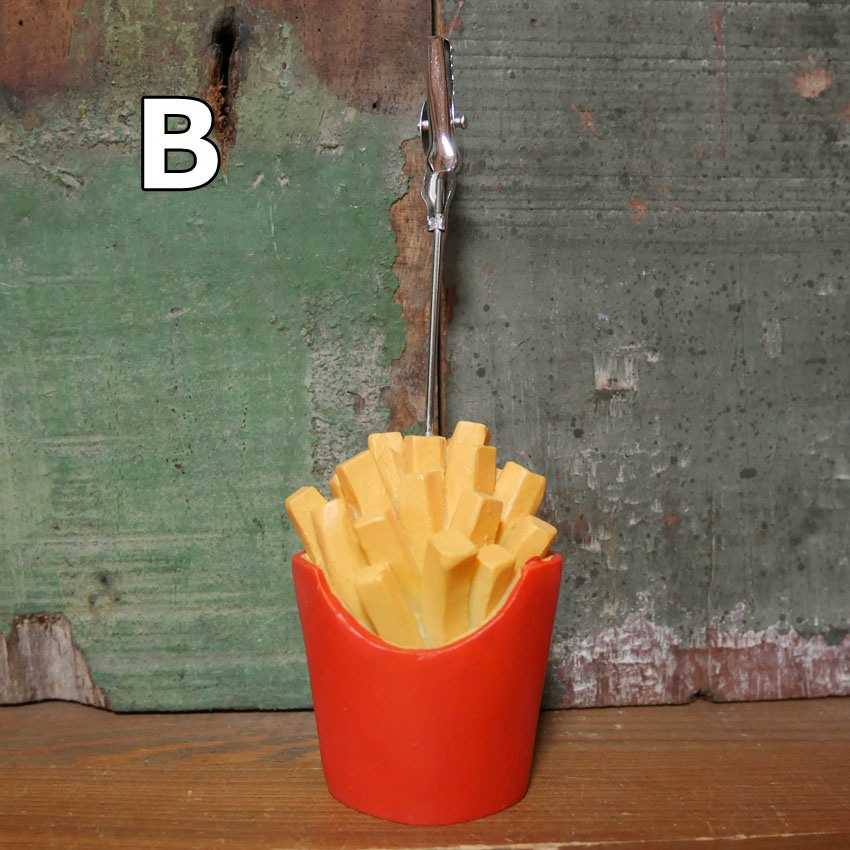 ファストフードカードスタンド メモスタンド バーガー ホットドッグ ポテトアメリカン雑貨の画像