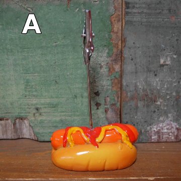 ファストフードカードスタンド メモスタンド バーガー ホットドッグ ポテトアメリカン雑貨の画像