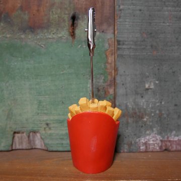 ファストフードカードスタンド メモスタンド バーガー ホットドッグ ポテトアメリカン雑貨の画像